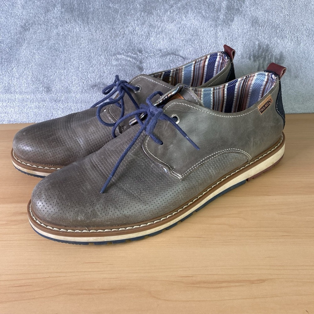 Pikolinos Berna M8J Mens Size US 8.5-9 EUR 42 Grey Lace Up‎ Oxford Preppy